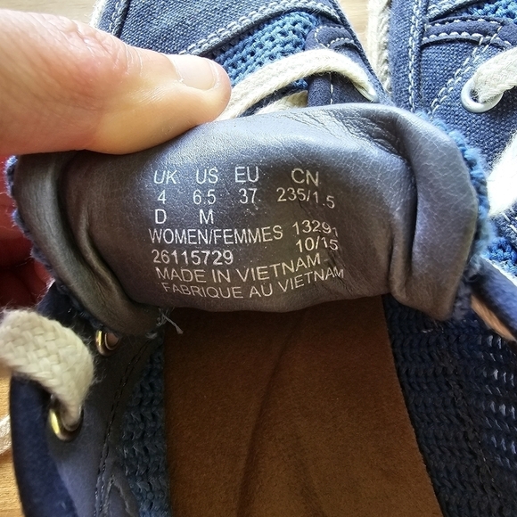 Clarks Narrative Azella Prosper Soft Cushion Blue Low Top Espadrille Sneakers - Picture 7 of 7